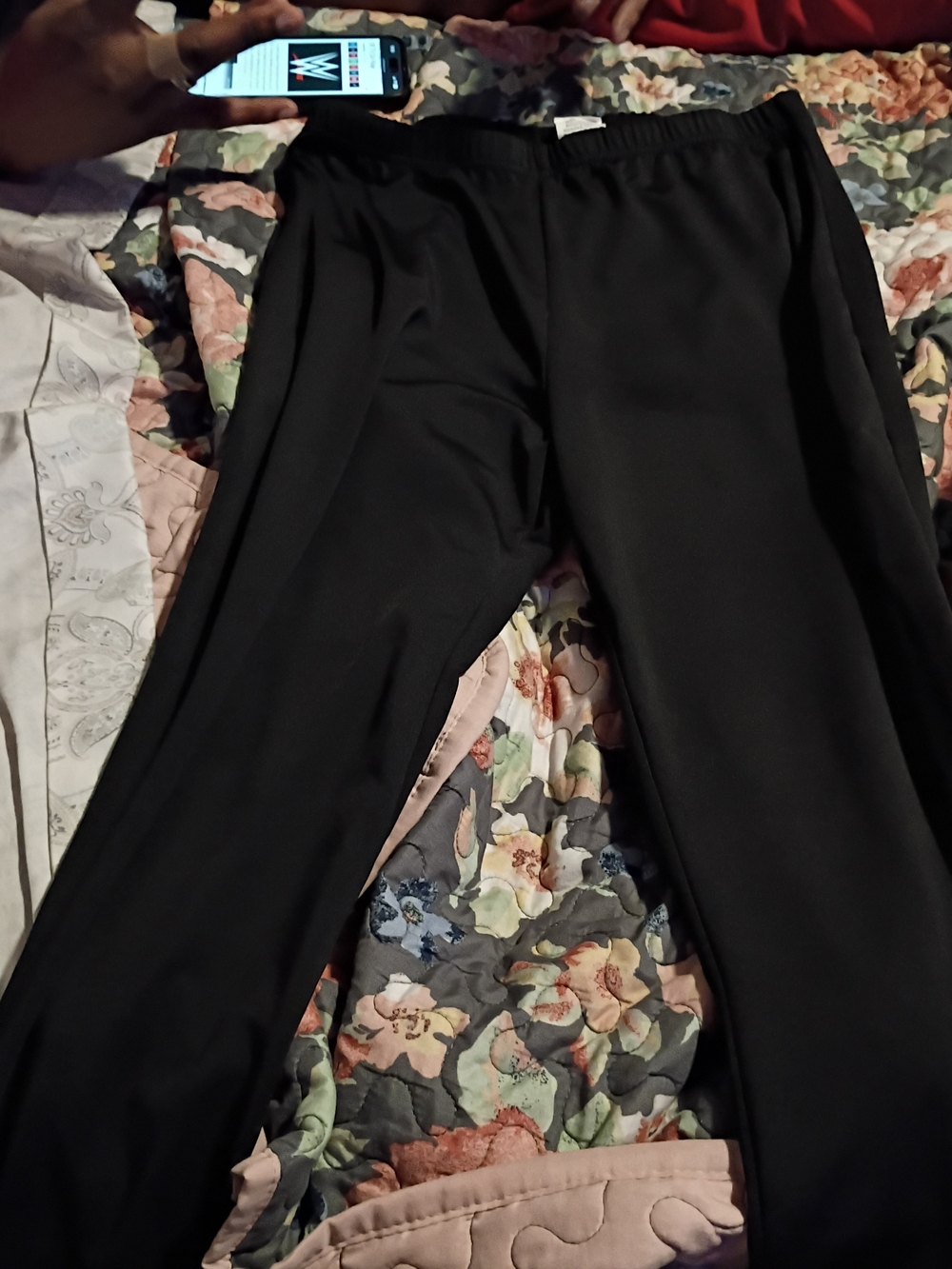 SHEIN Black Straight-Leg Pull-On Pants